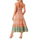 thumbnail image 3 of INSPIRE CHIC Vestido Maxi Floral Bohemio para Mujer sin Mangas con Cintura Fruncida y Tirantes Finos XS Naranja, 3 of 6
