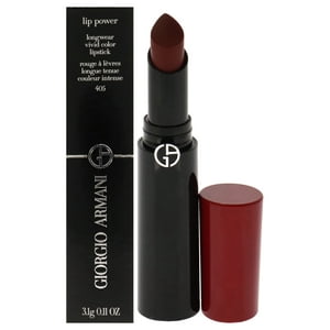 Giorgio Armani - Lápiz Labial Lip Power De Larga Duración Y Colores Vivos - 405 Sultan De Para Mujeres - Lápiz Labial De 0,11 Oz