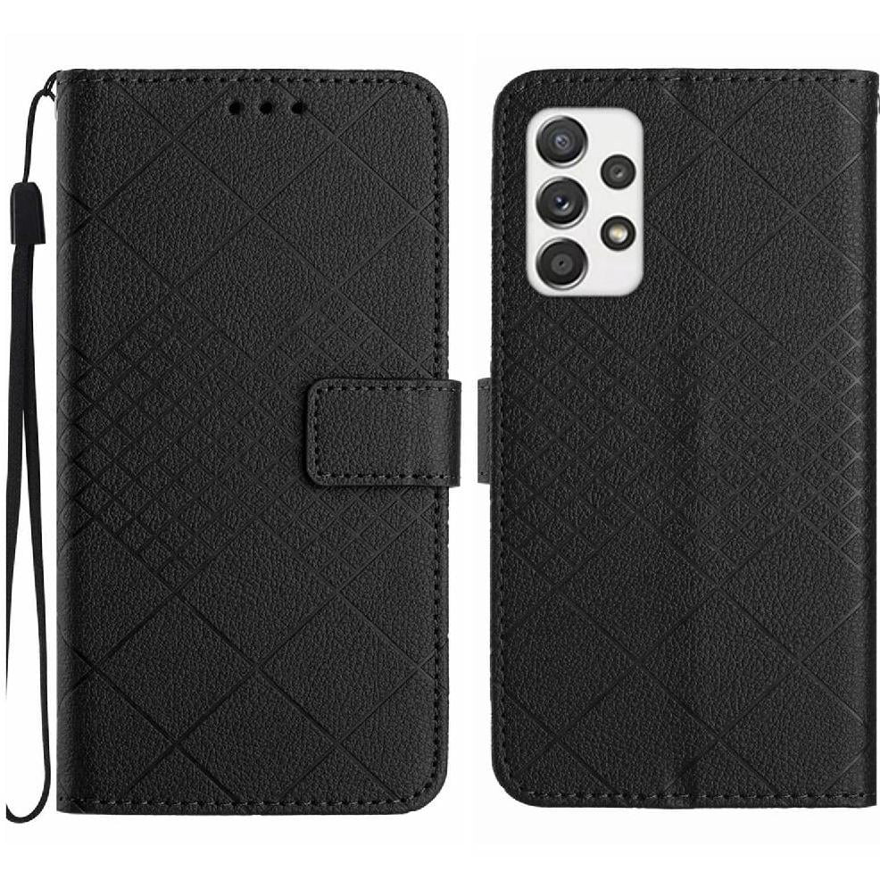Foxdock - Funda Tipo Cartera Para Samsung Galaxy A52/a52s Con Soporte Y Correa, Interior Tpu Antirrayas Negro