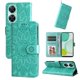 thumbnail image 1 of Funda tipo cartera FOXDOCK para Huawei Nova 11i , diseño girasol en relieve, cuero PU, cierre magnético, soporte y tarjetero, 1 of 5