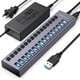 thumbnail image 1 of Hub USB 3.1 ACASIS de 16 puertos, velocidad de datos de 10 Gbps con adaptador de 96 W, 1 of 8