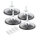 thumbnail image 1 of 4x niveladores de patas de mesa de billar, estabilidad mejorada, Protector de muebles resistente, Hardware duradero para mesa de pingpong , plata, 1 of 5
