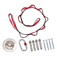 Genérico - Cinta Daisy Chain Correa Yoga + Mosquetón + Anclaje Techo Pared