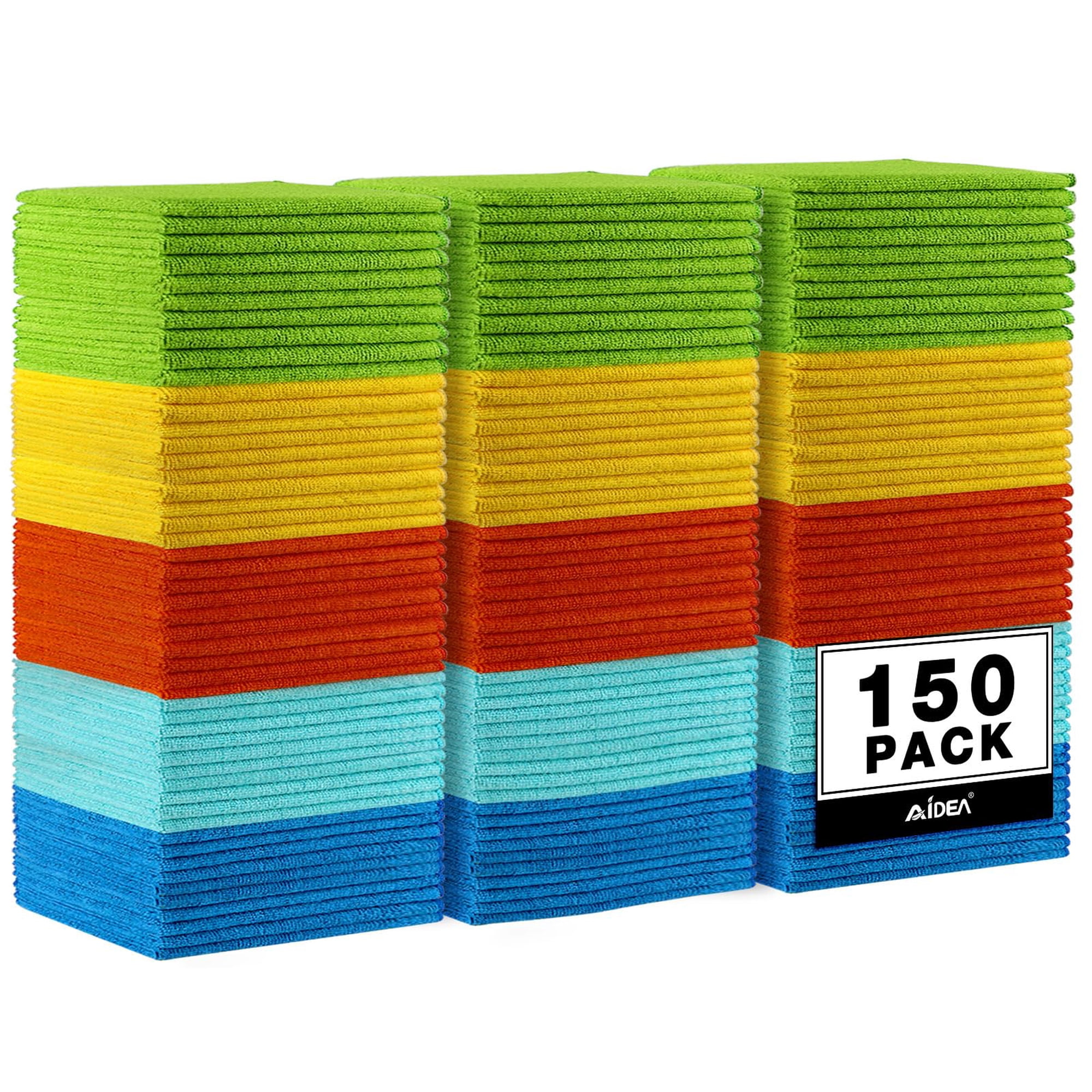 Paño De Limpieza De Microfibra Aidea, 150 Unidades, 30 X 30 Cm, Para Coches