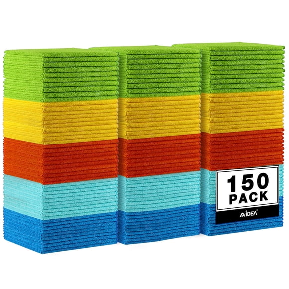 Paño de limpieza de microfibra AIDEA, 150 unidades, 30 x 30 cm, para coches