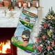 thumbnail image 1 of Loco por el Golf Tema: Calcetines de Navidad, fino lino blanco para colgar en escaleras y chimenea, decoración navideña para el hogar, regalo de Navidad.54cm×38cm, 1 of 5