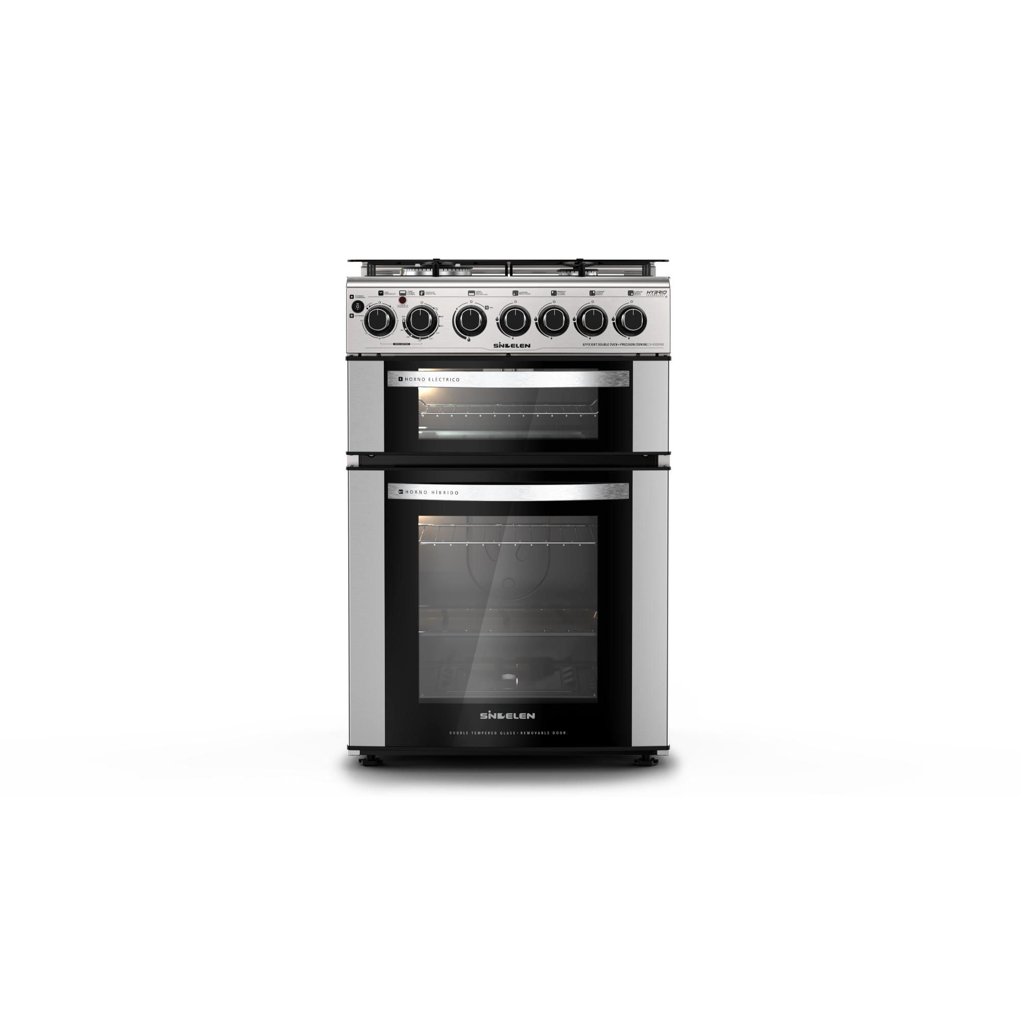 Cocina a gas doble horno híbrida CH-660DHIN Sindelen