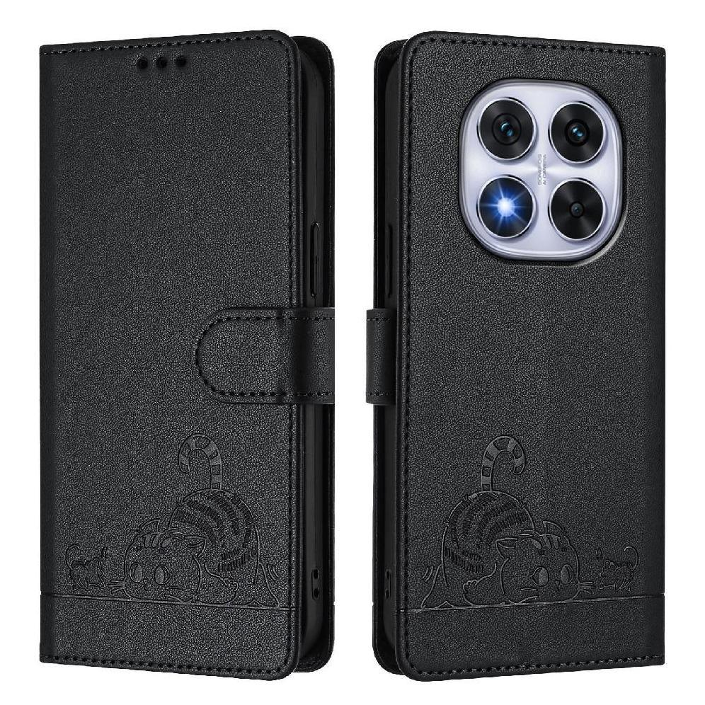 Funda Tipo Cartera Foxdock Para Xiaomi Redmi Note 14 Pro 5G Con Soporte, Ranuras, Rfid, Diseño De Gato