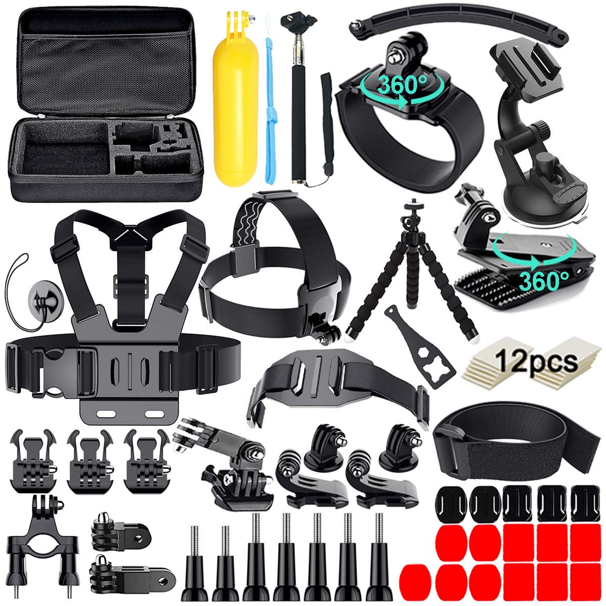 Kit De Accesorios Para Cámaras De Acción Appolab 61 En 1 Para Akaso Ek7000 Gopro Hero 12 11 10 9 8 7 6 5 4