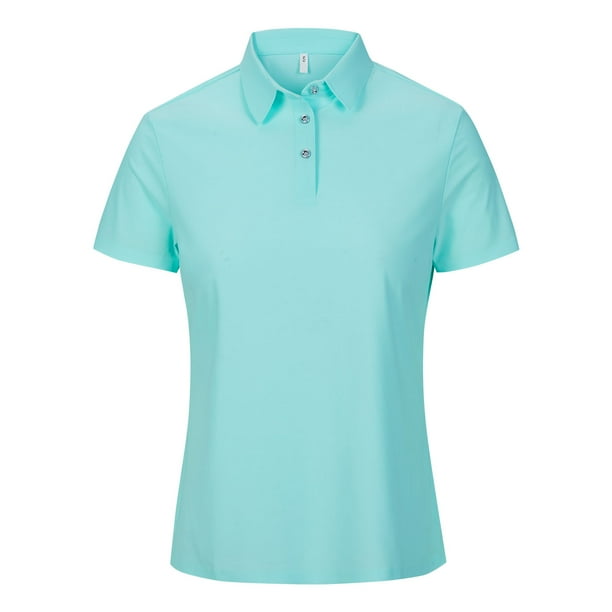 Polera Ultra Dry Fit Con Cuello Manga Corta Mujer
