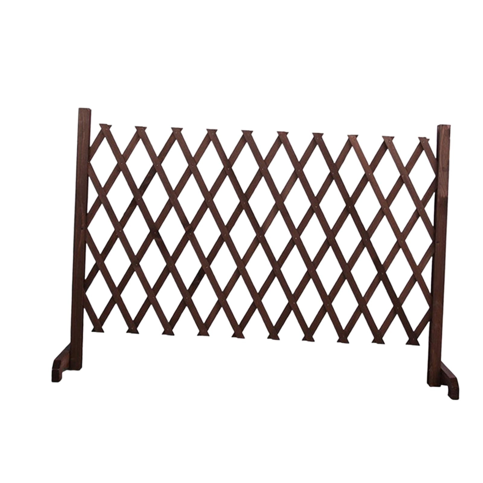 Magideal - Puerta De Puerta De Madera Para Perros Puerta De Jardín De Patio Extensible Para Cachorros Pequeños Perros Medianos Uso En Interiores Al Aire Libre 190cmx90cm Marrón