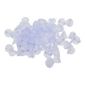 Magideal - 200X Pasador De Silicona De Seguridad, Alfileres De Solapa De Embrague De Mariposa, Soporte De Respaldo, Cierre De Broche Para Sombrero, Insignia, Uni , Claro