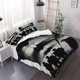 thumbnail image 1 of 3pcs Joy Division Silhouette Black and White Poster Duvet Cover Set - 3pcs Duvet Cover Set Includes Duvet Cover and Pillowcases, 1 of 1