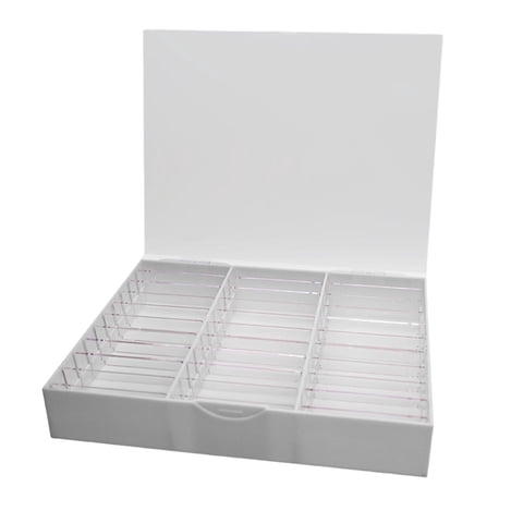 Ioensy - Caja De Almacenamiento Para Decoración De Uñas, Caja De Decoración De Uñas De 30 Celdas Para Salón De Uñas, Uñas Postizas Transparentes