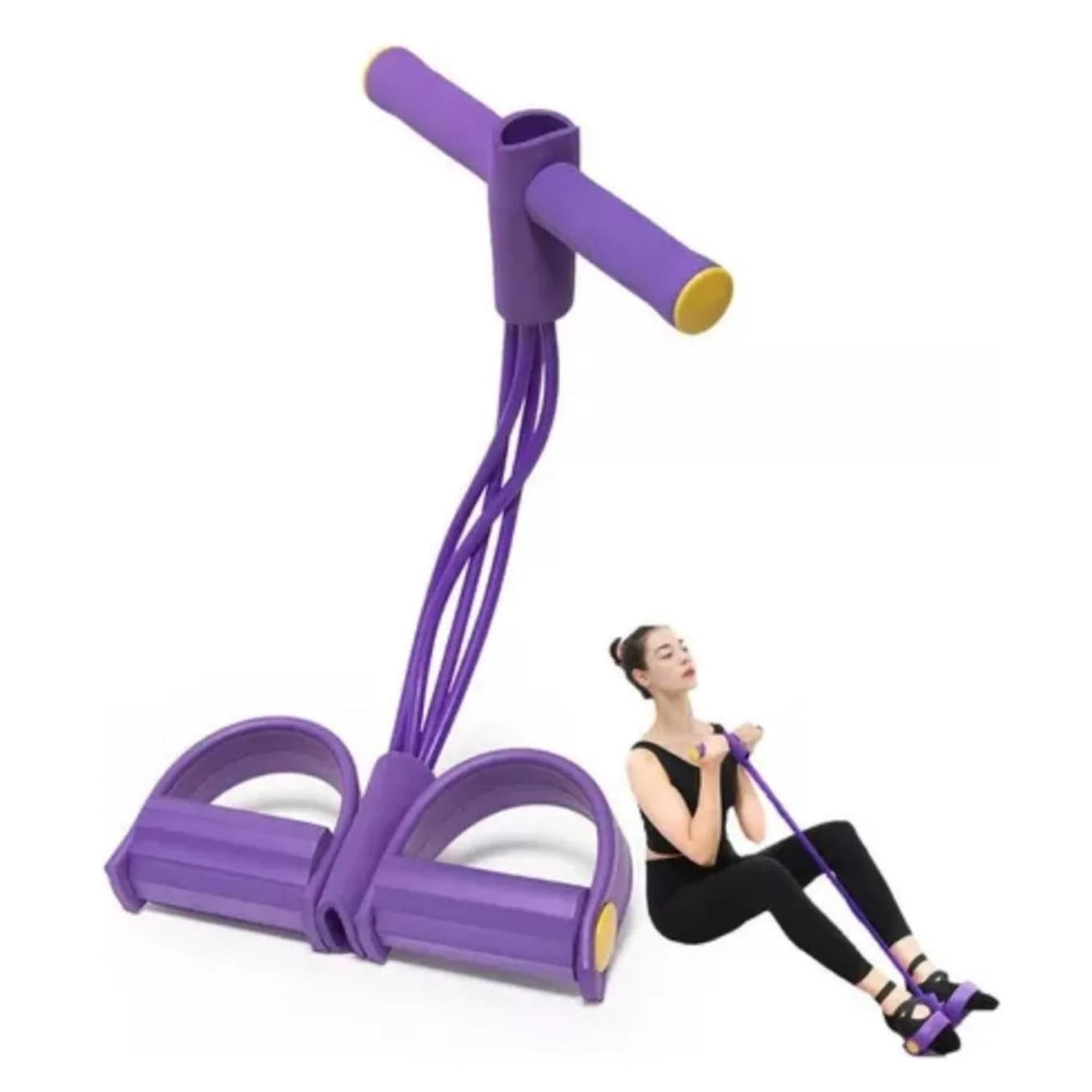 Genérico - Cuerda Elastica De Resistencia Con Pedales Para Ejercicio En Casa