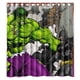 thumbnail image 1 of Cortina de ducha Hulk vs. Batman, juego de cortina de baño con ganchos, tamaño 66 x 72 pulgadas, 1 of 3