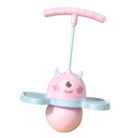 Ioensy - Pogo Ball Con Mango Pogo Stick Para Entrenamiento Físico, Asistente De Entrenamiento Corporal, Color Rosa