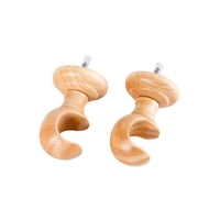 Metalhsa - Pack 2 Unidades Soporte Techo De Madera Natural 28 Mm