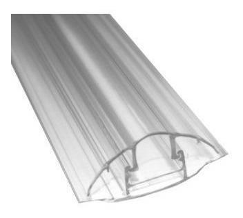 Perfil Conector H-Clip Planchas 4-10Mm 3Mts Transparente Dvp