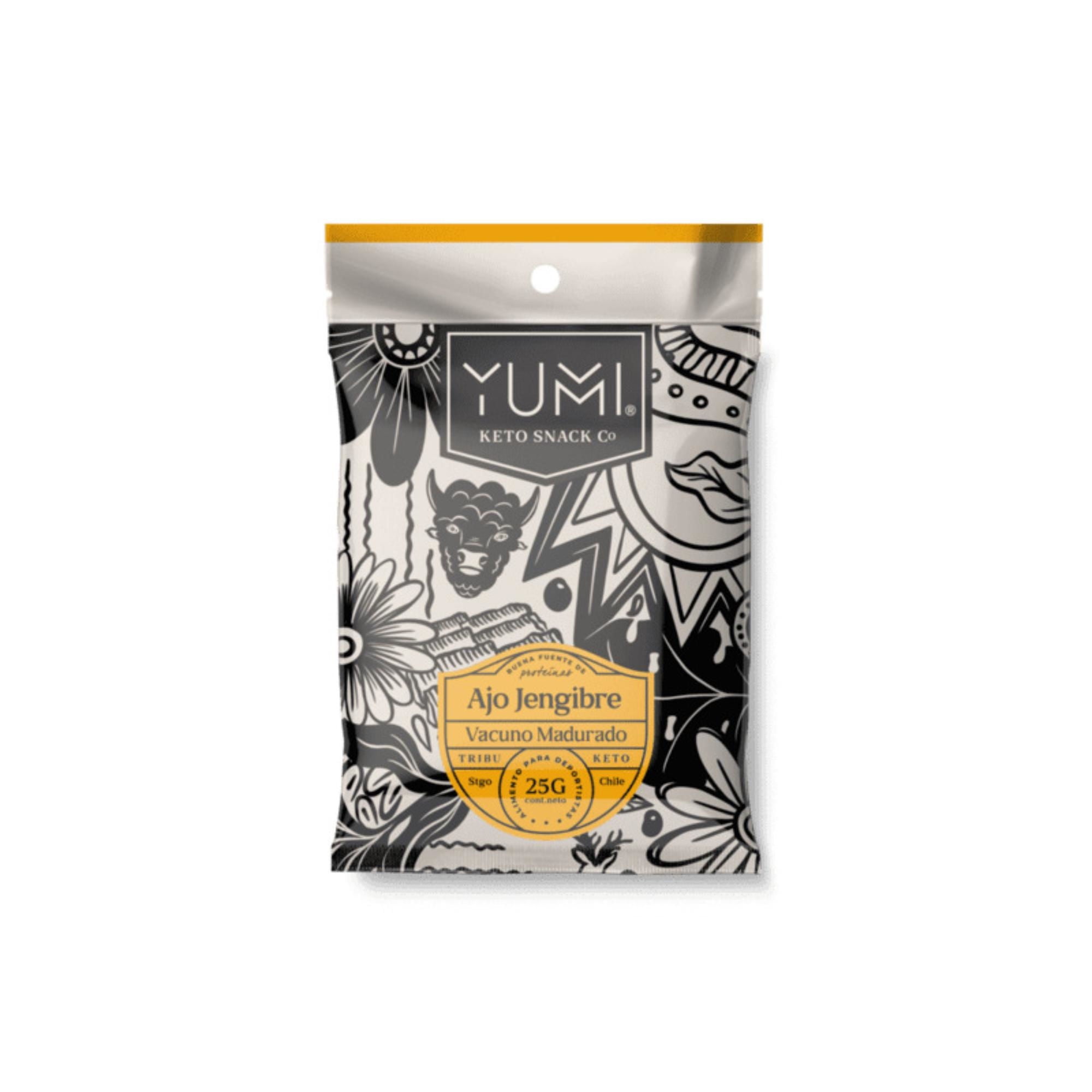 Snack De Carne Ajo Jengibre 25 g Yumi Snacks