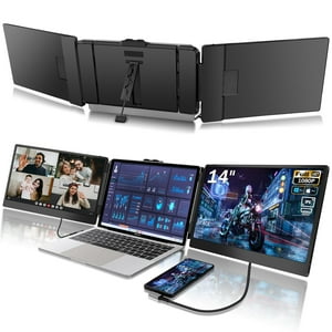 Copgain - Monitor Extensor De Pantalla Para Portátil Triple 14"" 1080P Fhd Ips