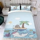 thumbnail image 4 of Pusheen el Gato Conjunto de sábanas temático, trío de piezas, cómodo y amigable con la piel, diseño único, regalo de decoración para el hogar para familiares, amigos y fans,135cm *200cm, 4 of 6