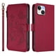 thumbnail image 2 of Funda Cartera Mariposa para [iPhone 15] con Soporte y Cremallera Rojo, 2 of 6
