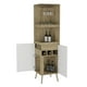 thumbnail image 4 of Bar Esquinero 6 Botelleros Y 2 Puertas Fm-012c Café Claro Y Blanco, 4 of 7