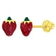 thumbnail image 1 of Aros frutillas de oro 14k para bebes y niñas, 1 of 2