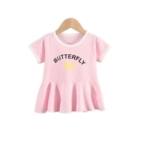 Kivara - Vestido Niña Algodon Verano Manga Corta Butterfly Rosa Multicolor 1