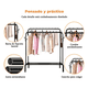 thumbnail image 4 of Perchero Organizador De Ropa Belug  Doble Meta 130*150cm Negro, 4 of 5