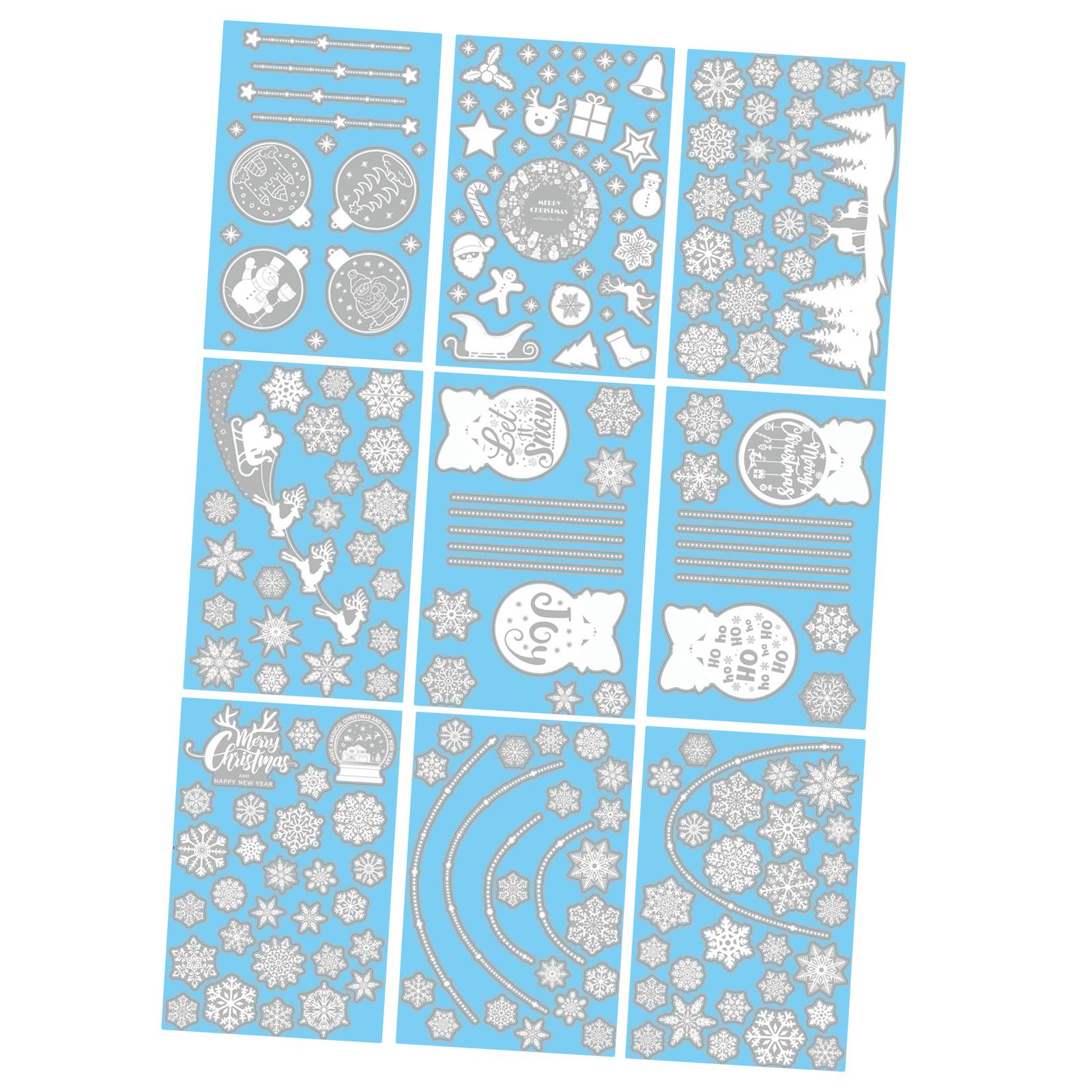 Bothyi - 9 Pegatinas Navideñas Para Decoración De Ventanas, Pegatinas De Pared Navideñas Para Puerta Y Ventana