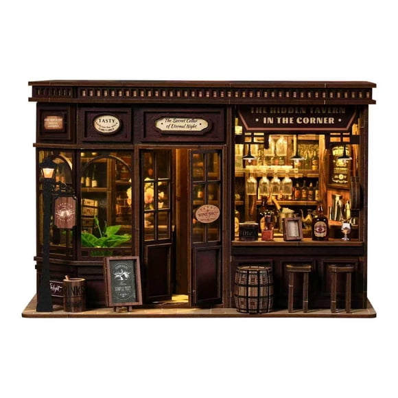 Kit DIY Book Nook NEXTIPS Bar Miniatura 3D con LED