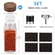 thumbnail image 3 of Juego de tarros de especias Yangbaga de vidrio de 120 ml con tapa de madera, 24 unidades con etiquetas, 3 of 9