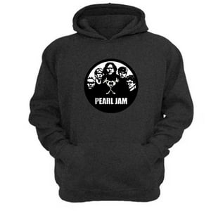 Genérico - Polerón Canguro Pearl Jam Gris Oscuro Talla S Unisex
