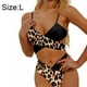 thumbnail image 2 of Traje de baño de mujer sexy traje de baño dividido bikini cruzado de dos colores traje de baño de piscina de playa de verano, 2 of 7