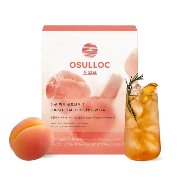Té Cold Brew Osulloc sabor durazno Sunset, 20 sobres