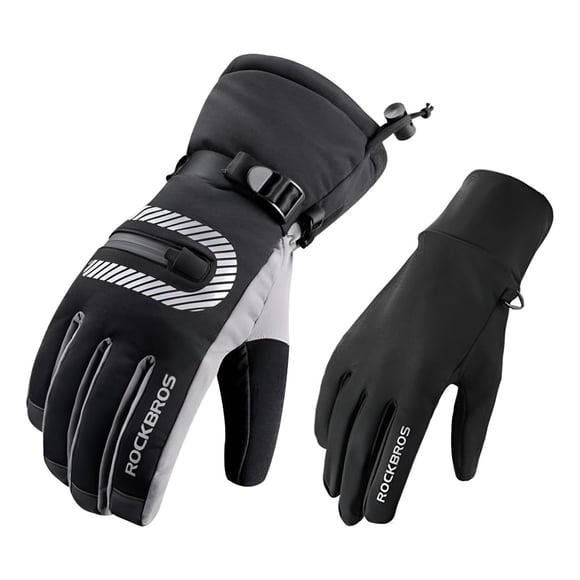 Guantes Frío Extremo Rockbros 2 En 1. Nieve Moto Bicicleta multicolor