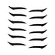 thumbnail image 4 of Delineador De Ojos Reutilizable Pegatinas Maquillaje Sombra De Ojos Ojo De Gato 6 Pares Negro A, 4 of 5