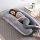 thumbnail image 2 of Almohada para embarazadas, almohada en forma de U desmontable y lavable, cojín grande, almohada de cintura, 2 of 5