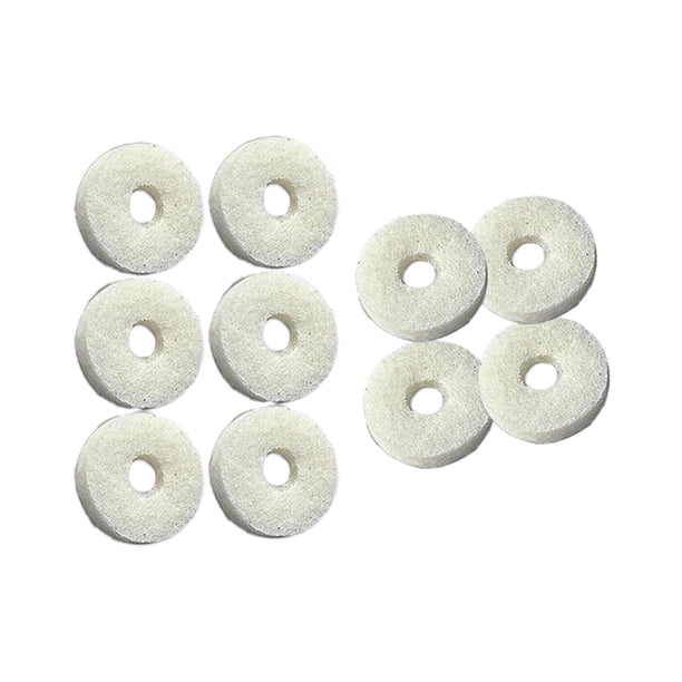Herramienta de reparación de piezas musicales con almohadillas de fieltro de 10x, accesorios de reemplazo de cojín sólido Instrumentos musicales acces bombardino