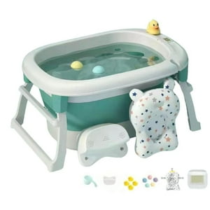 Bañera Maxi Plegable Con Cojin Y Accesorios Verde Lubabycas