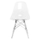 thumbnail image 2 of Silla LeisureMod Dover con laterales moldeados y patas acrílicas transparentes, 2 of 9
