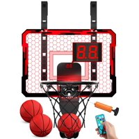 Canasta De Baloncesto Interior Qdragon Para Colocar Sobre La Puerta Con Luces Led