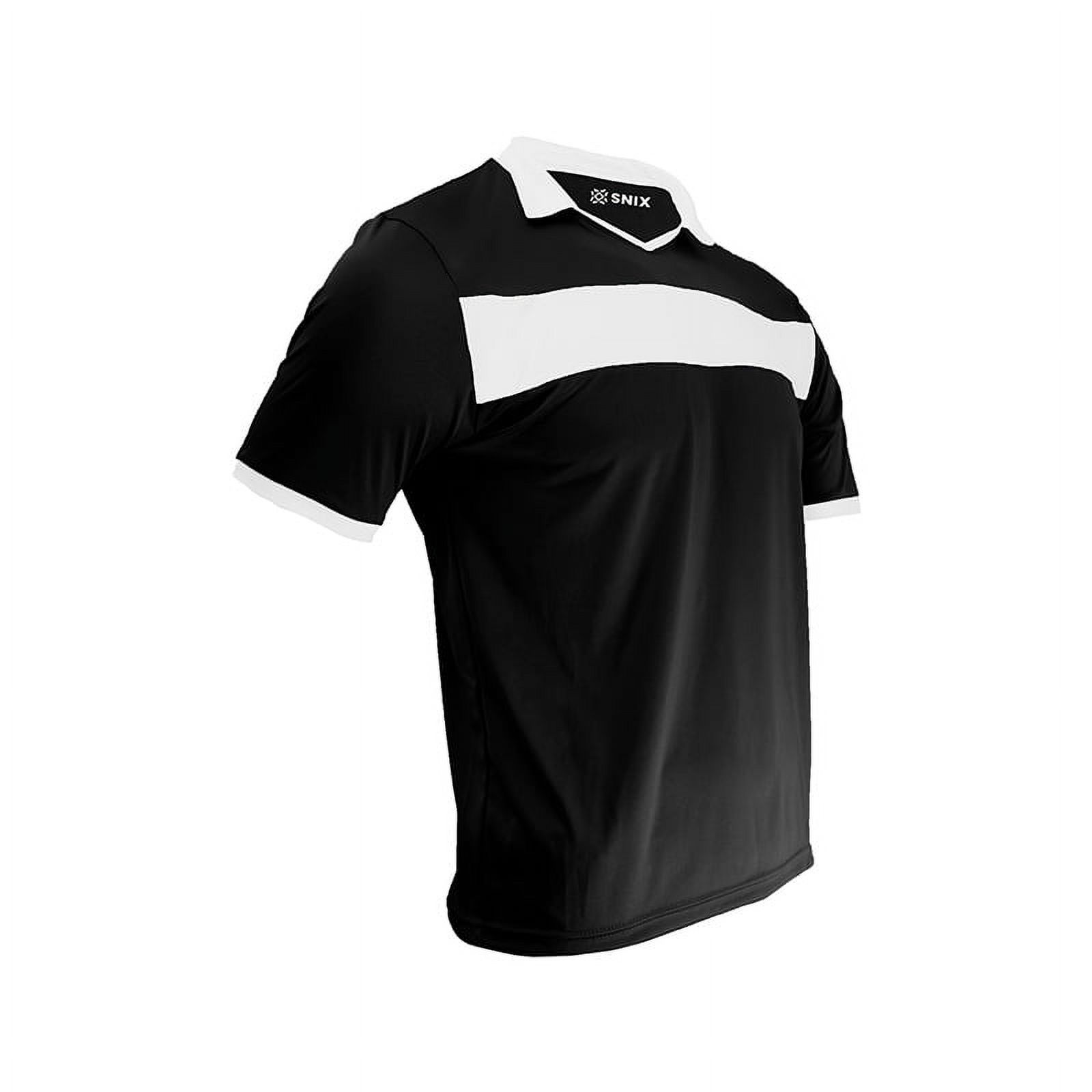 Snix - Polera De Futbol Infantil Zid Negro Franja Blanca Talla 12