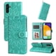 thumbnail image 1 of Funda tipo cartera FOXDOCK para Samsung Galaxy A13 5G , diseño girasol en relieve, cuero PU, cierre magnético, soporte y tarjetero, 1 of 5