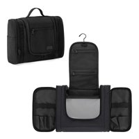 Xusx111 - Bolsa De Aseo Colgante Para Las Mujeres, Bolsa Cosmética De Maquillaje Grande, Organizador De Artículos De Aseo Esenciales De Viaje Resistente Al Agua, Contenedor De Tamaño Completo, Negro