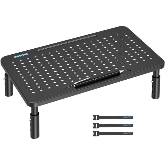 Soporte para Monitor BONTEC 14,5 × 9,1 cm Ajustable Negro