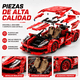 thumbnail image 5 of Auto Superdeportivo Rojo De Bloques 527 Piezas Pull-back, 5 of 10