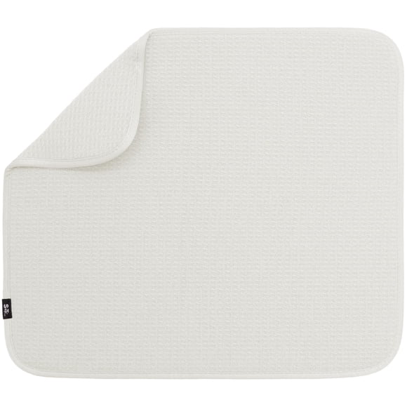 Alfombrilla para secar platos S&T INC. Microfibra absorbente, 40 x 45 cm, color crema